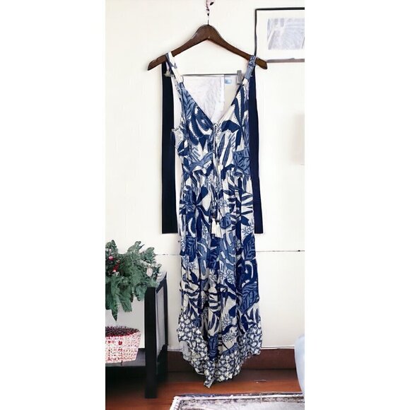 GOA by JAPNA Blue Jumpsuit floral Women’s Size Large - Picture 6 of 8